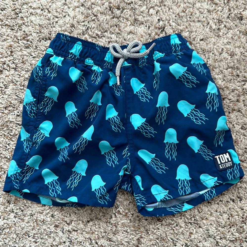 Boys Tom and Teddy Swim Shorts 3/4 Jellyfish Print
